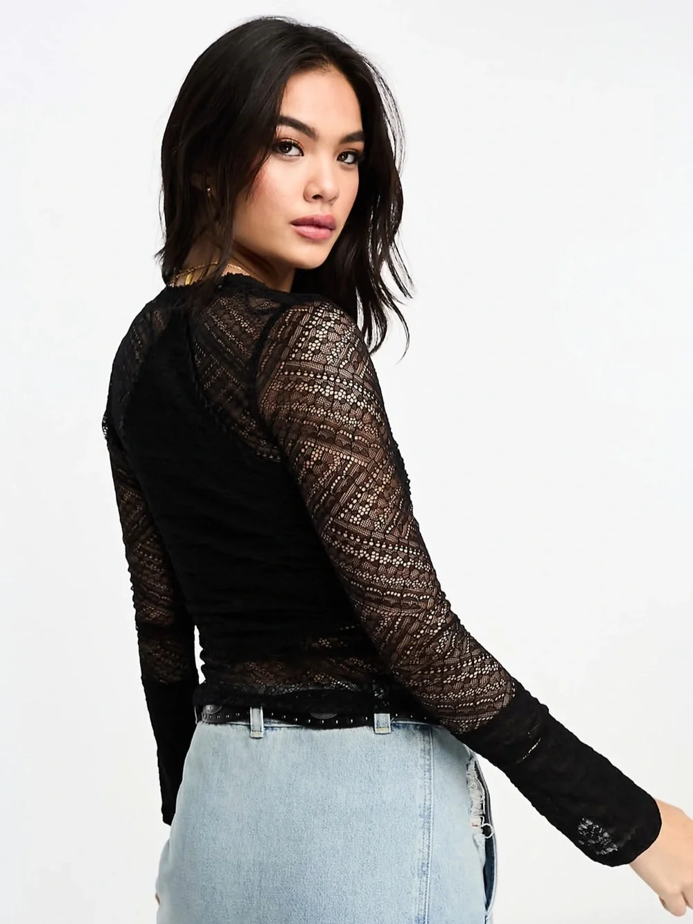 Free People sheer lace